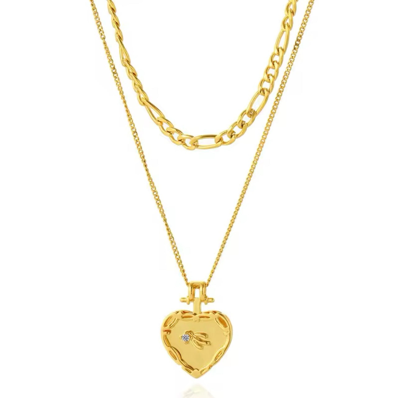 Layered Heart Necklace